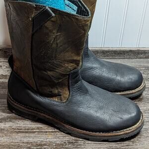 Under Armour Men's Brown Black Leather Upper Tradesman Work Boots Size 11